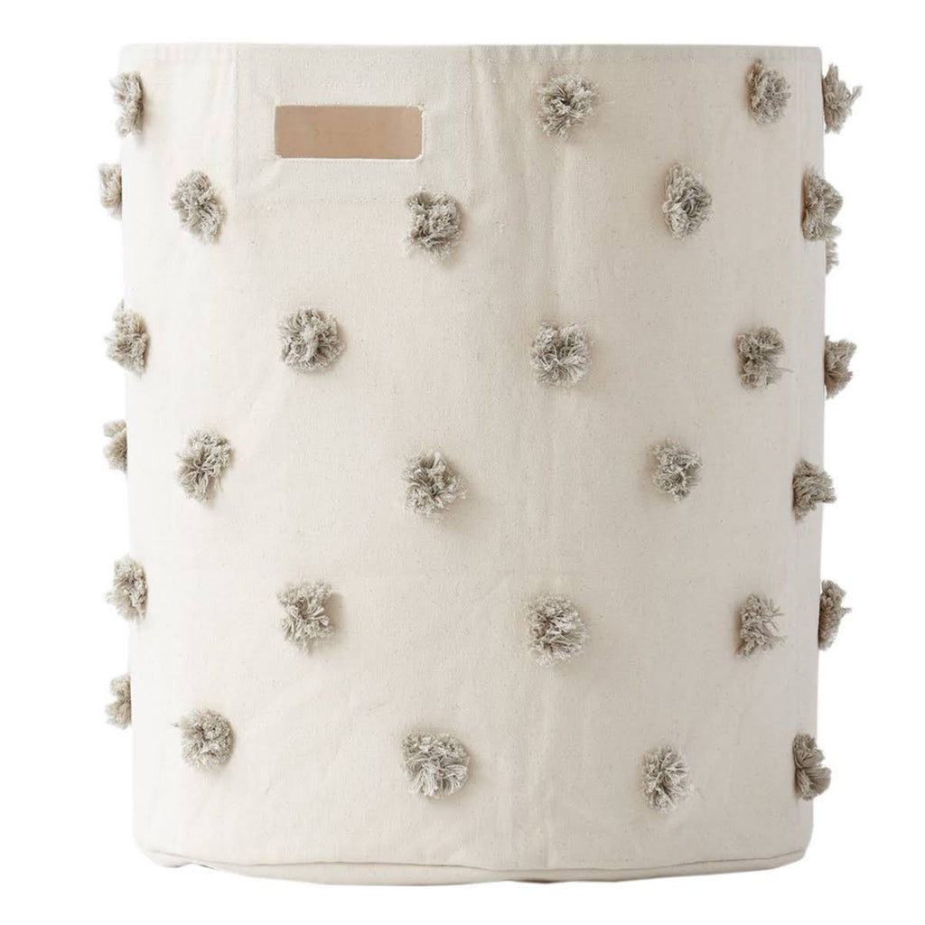 Grey Pom Pom Hamper N3268