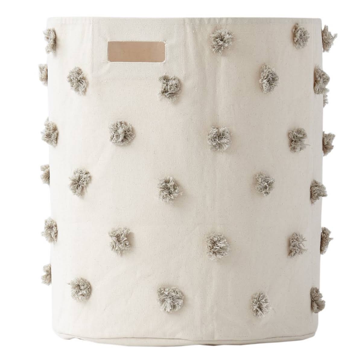 Grey Pom Pom Hamper N3268