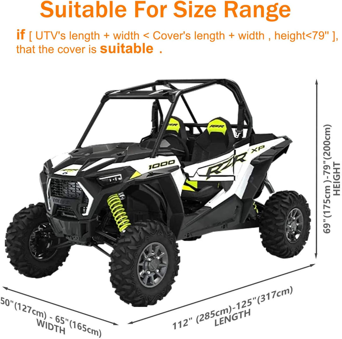 UTV Cover Waterproof 420D Heavy Duty 2-3 Seater 4-6 Seater Side by Side T335