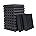 24 Pack Acoustic Panels, 2 x 12 x 12 Sound Proof Foam Panels, Fireproof, 12 Purple + 12 Black W86657