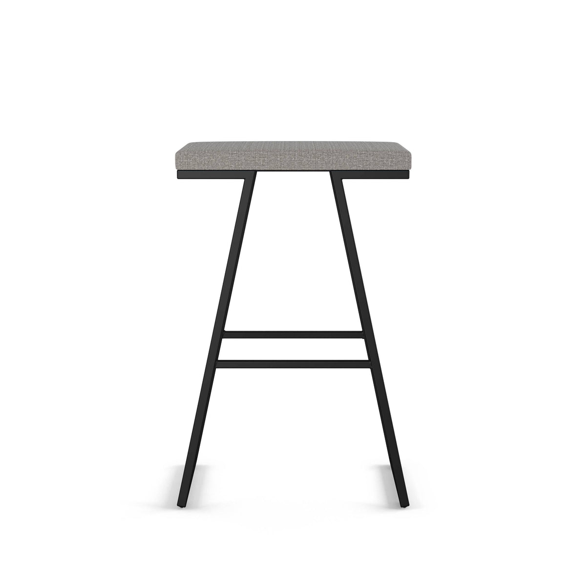 Black/Silver Gray PVC and Metal Counter Stool T793696