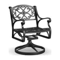 Black Aluminum Outdoor Swivel Rocking Chair U47510
