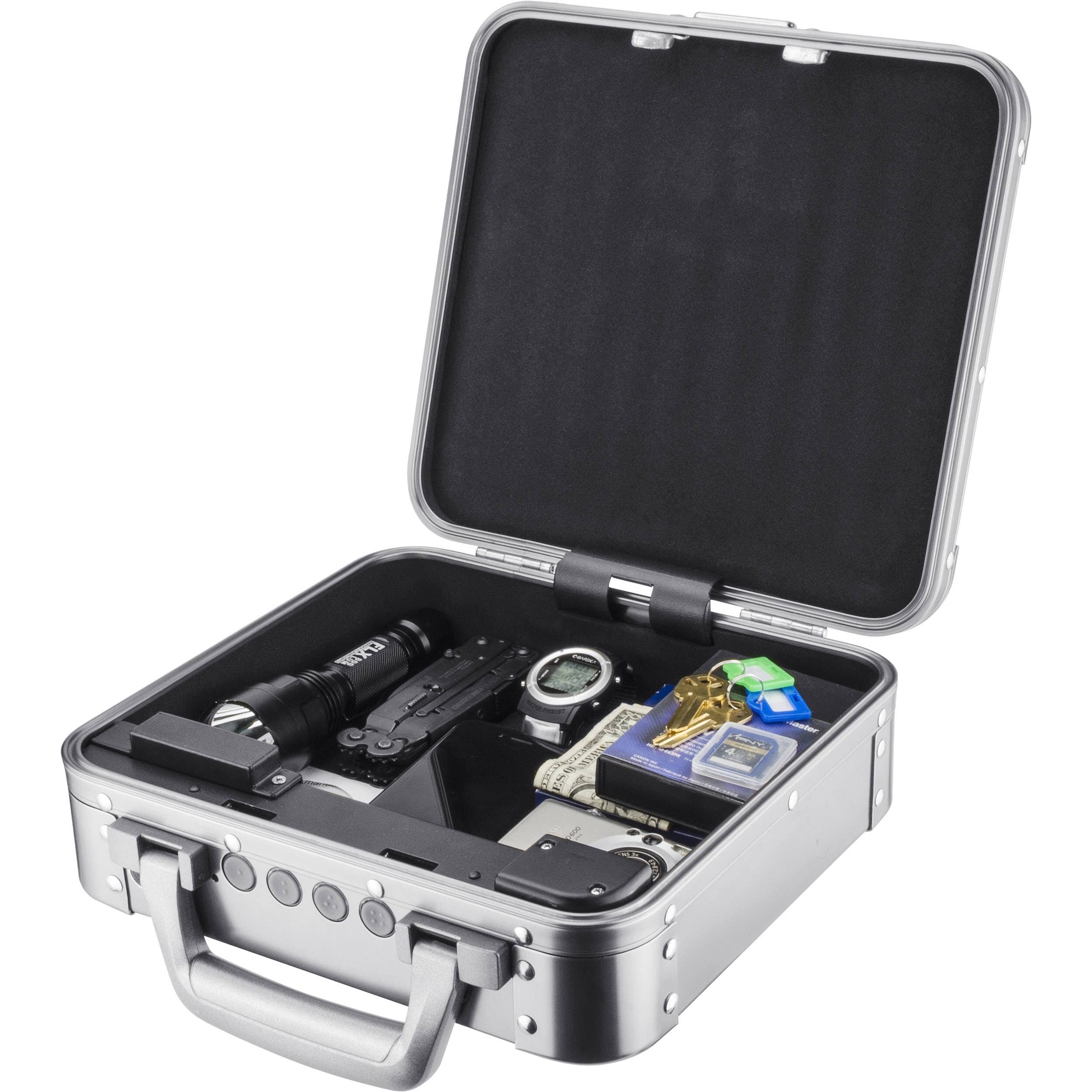 Silver Keypad Lockbox Hard Case P65394