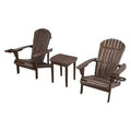 Dark Brown Adirondack Chair Set with End Table M325963