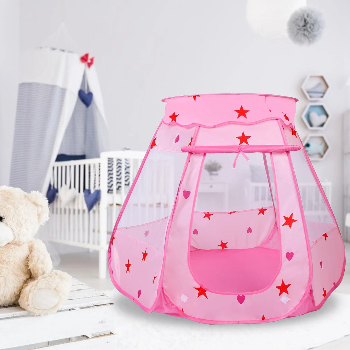 Pink Kids Pop Up Play Tent Z8757
