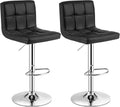 White Bar Stools Set of 2 with Arms Swivel Counter Height Adjustable Bar Stool with Back Z3722