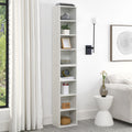 8-Tier Media Tower Storage Cabinet with Adjustable Shelves C26871