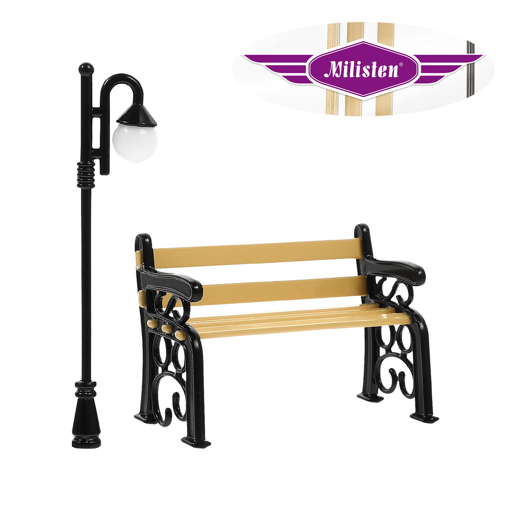 3 Sets Dollhouse Furniture Wooden Model Metal N70498