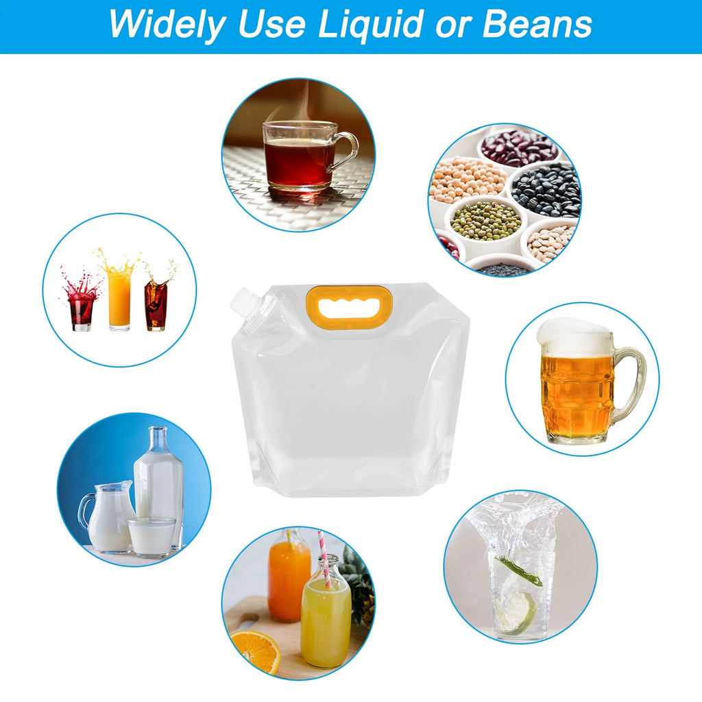 4Pack Clear Collapsible Water Container Bag Q135904