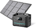 Portable Power Station 576Wh with 110W Solar Panel, 3 600W AC Outlets F338