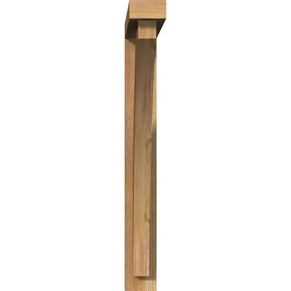 Rough Sawn Western Red Cedar Bracket with Offset Brace D748