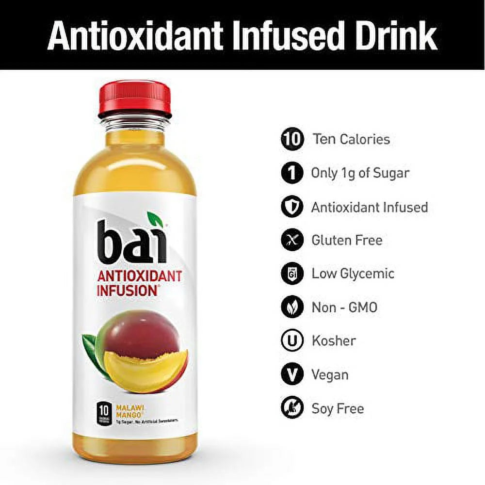 Antioxidant Infused Flavored Water, 18 Fluid Ounce Bottles, 6 Count H5596