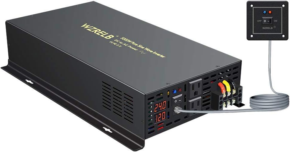 800Watt 12V DC to 110V 120V Power Inverter with Remote Control Dual AC Outlets O59922
