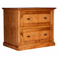 Mission Lateral File Cabinet with Black Knobs Merlot Oak Y88944
