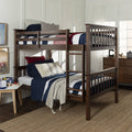 Twin Over Twin Solid Wood Bunk Bed Z381