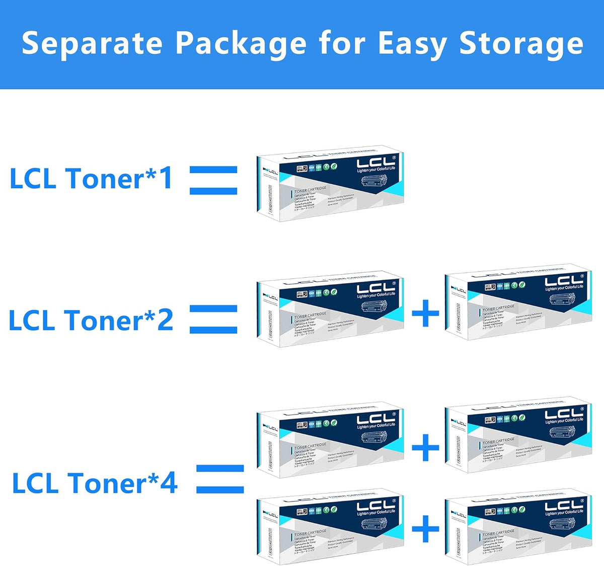 4-Pack Compatible Toner Cartridge V264857