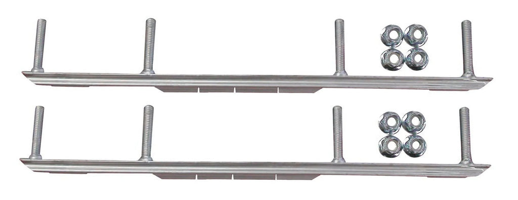 Green MTX Snowmobile Skis with 9" Shaper Bars Complete Kit M673