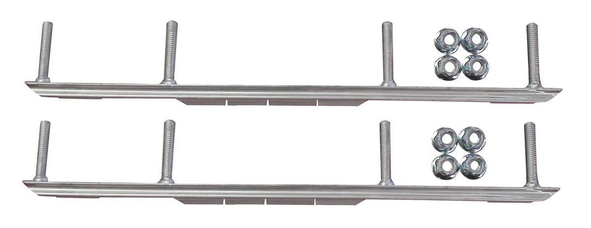Green MTX Snowmobile Skis with 9" Shaper Bars Complete Kit M673