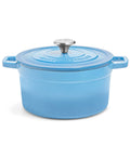 4-Qt. Enameled Cast Iron Round Dutch Oven Light Blue V131420