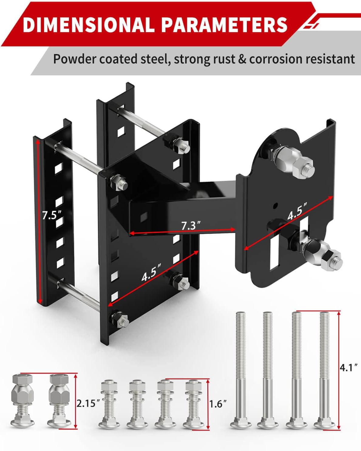 Trailer Spare Tire Mount Carrier, 4 & 5 & 6 Lugs, Pack of 2 Z767