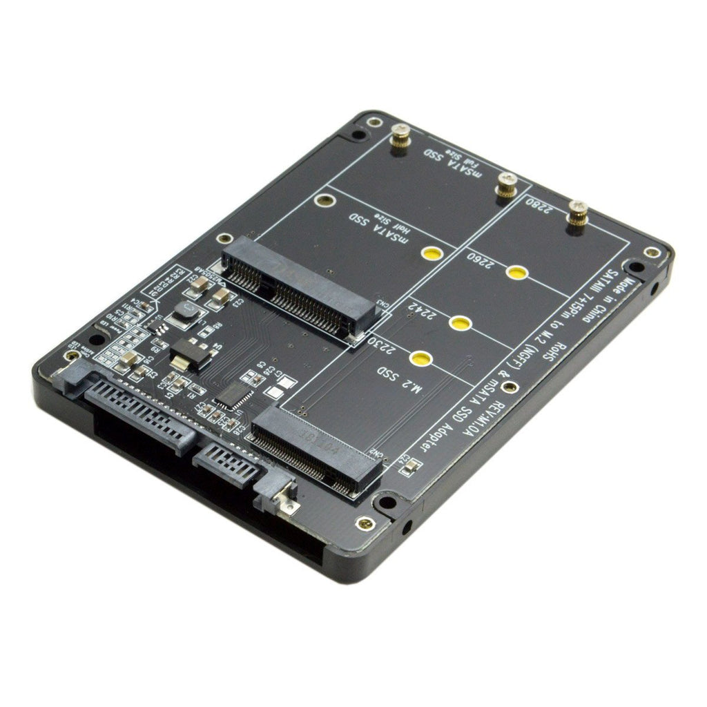 2 in 1 M.2 NGFF B-key & mSATA SSD to SATA 3.0 Adapter Enclosure M998