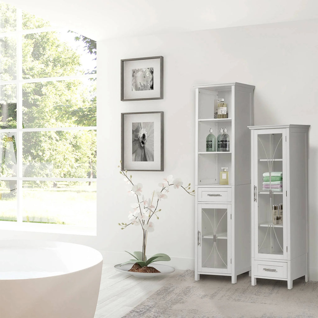 White Linen Cabinet P163