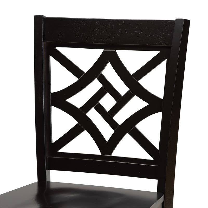 Transitional Dark Brown Finished Wood 5-Piece Pub Set K124842