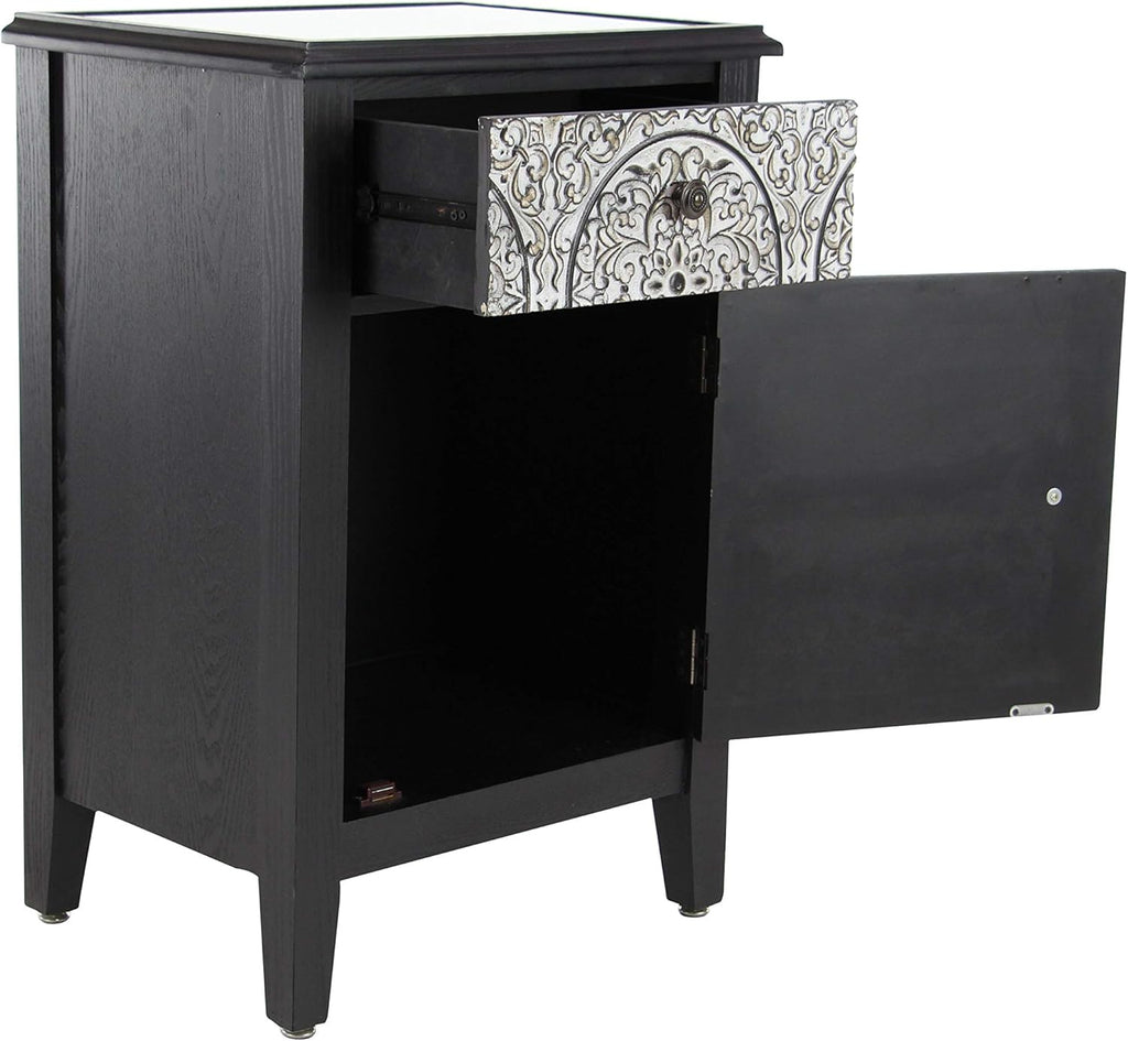 Black Wood and Metal Side Cabinet G723177