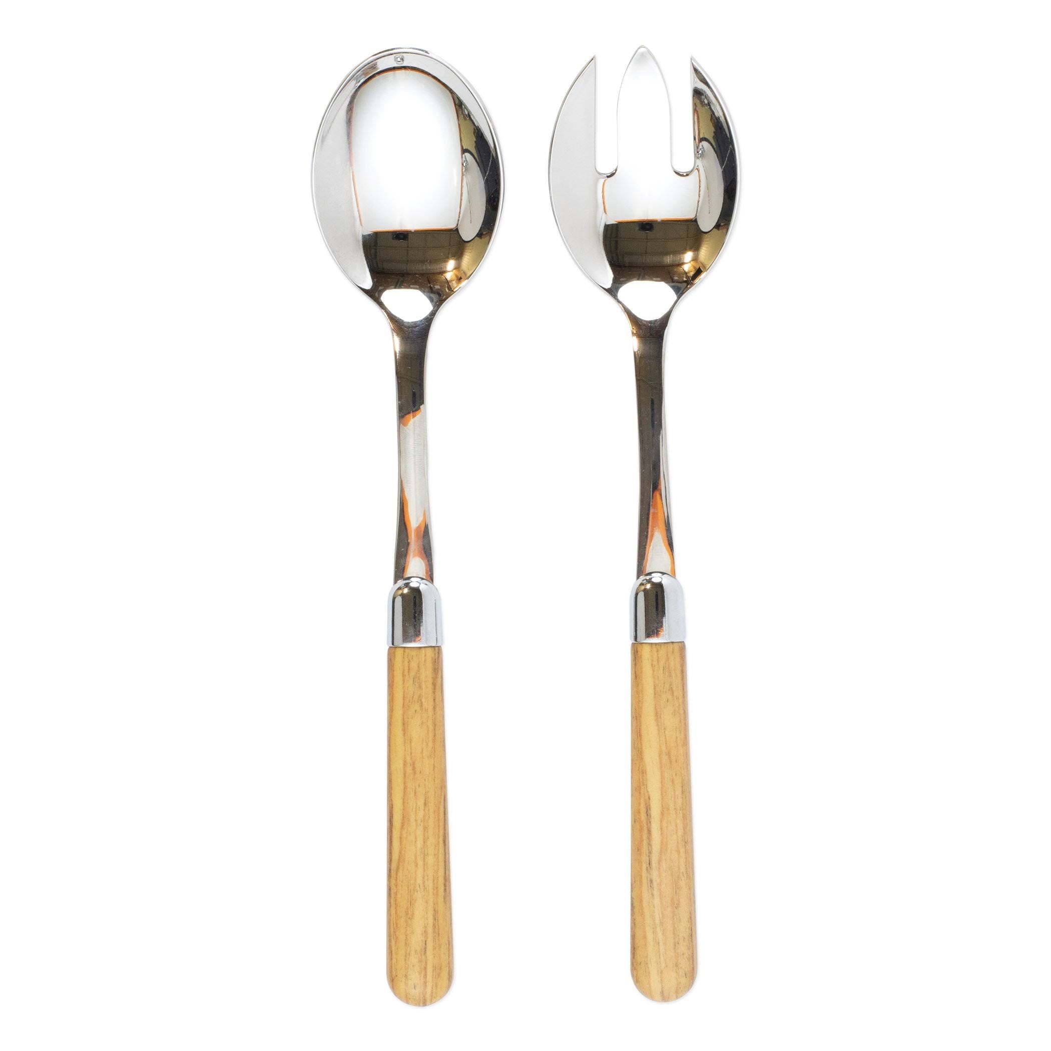 Oak Salad Server Set U42266