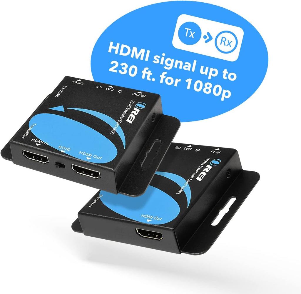 4K HDMI Over CAT6/CAT7 Extender RJ45 4K@30Hz Upto 130 Ft 1080P Upto 230 FT Full HD POC Transmitter & Receiver IR Loop Out A81102