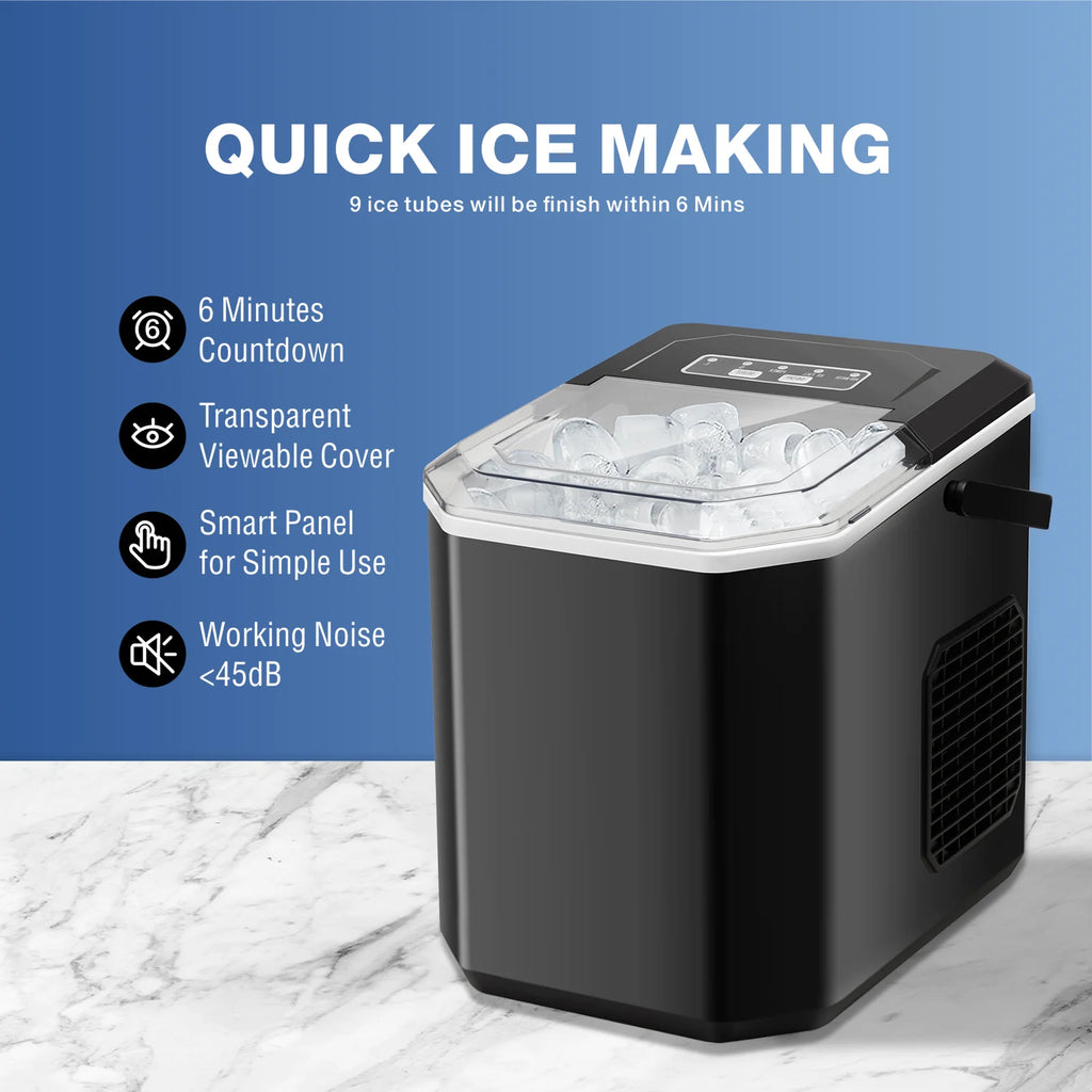 Countertop Ice Maker with Handle, 26Lbs/24H E284254