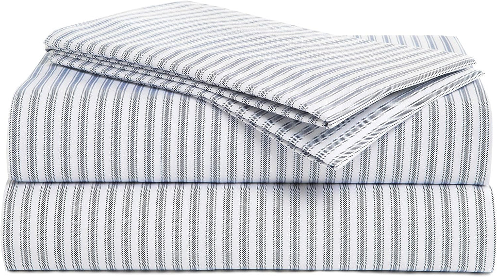 California King 100% Peruvian Pima Cotton Percale Bed Sheet Set O41487