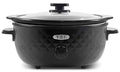 6 Quart Charcoal Black Slow Cooker with Stoneware Pot T2035