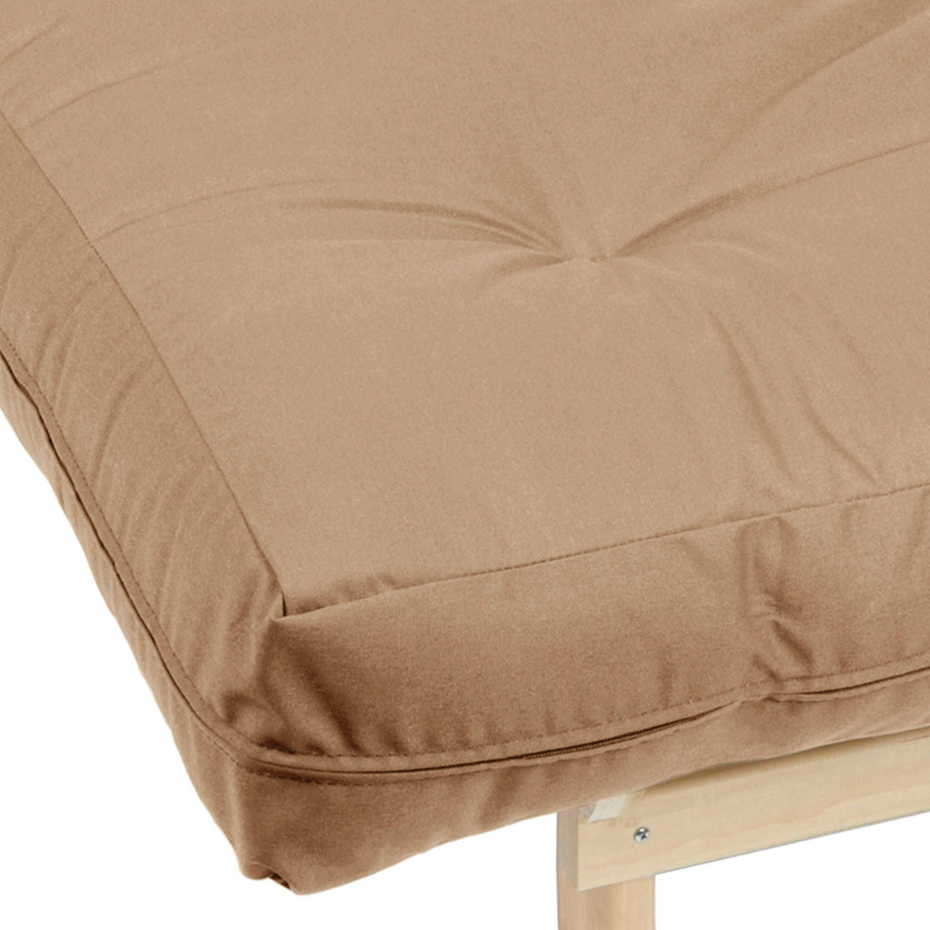 Queen Size Khaki Suede 8-Inch Latex Futon Mattress O295