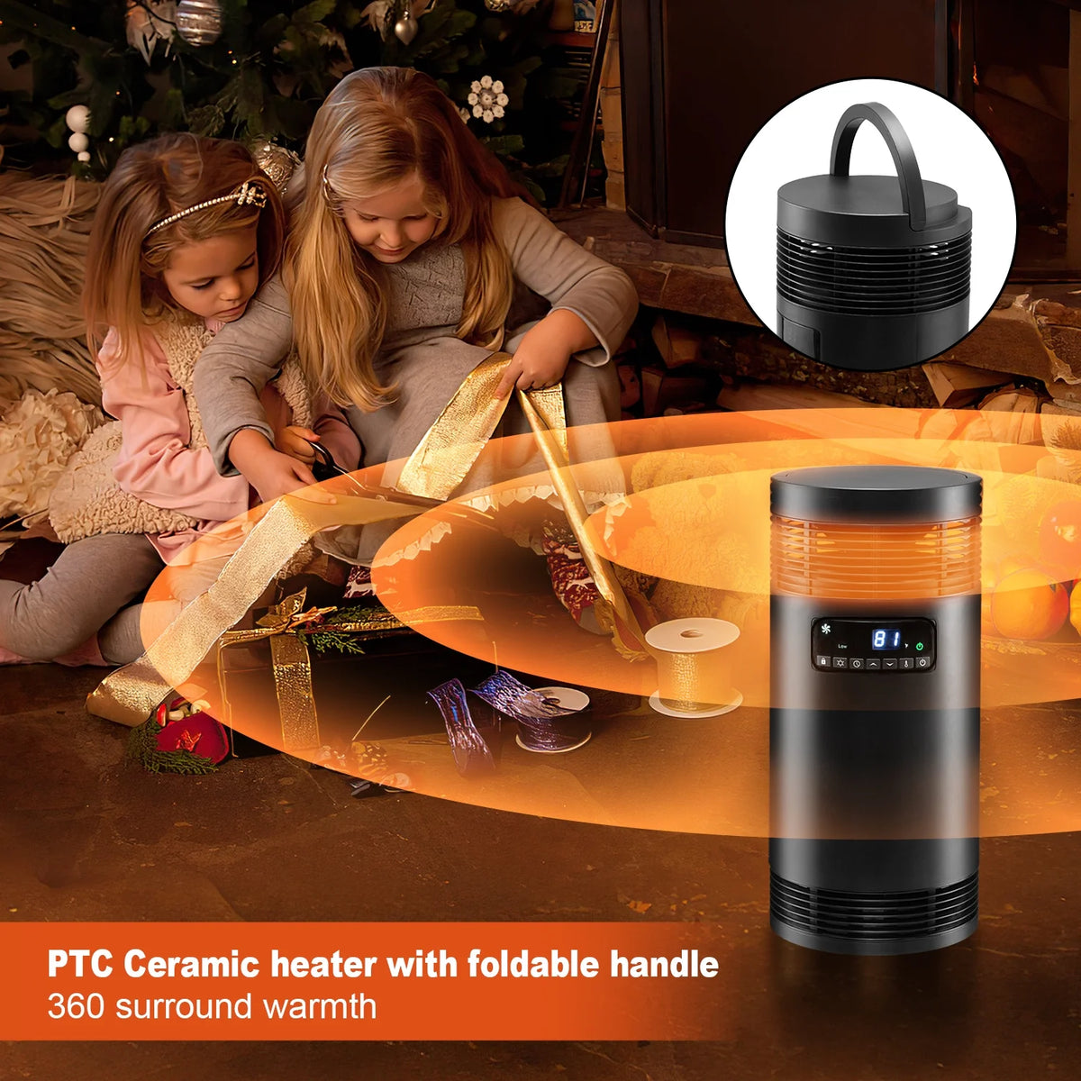 1500W PTC Ceramic Space Heater with Thermostat P8616