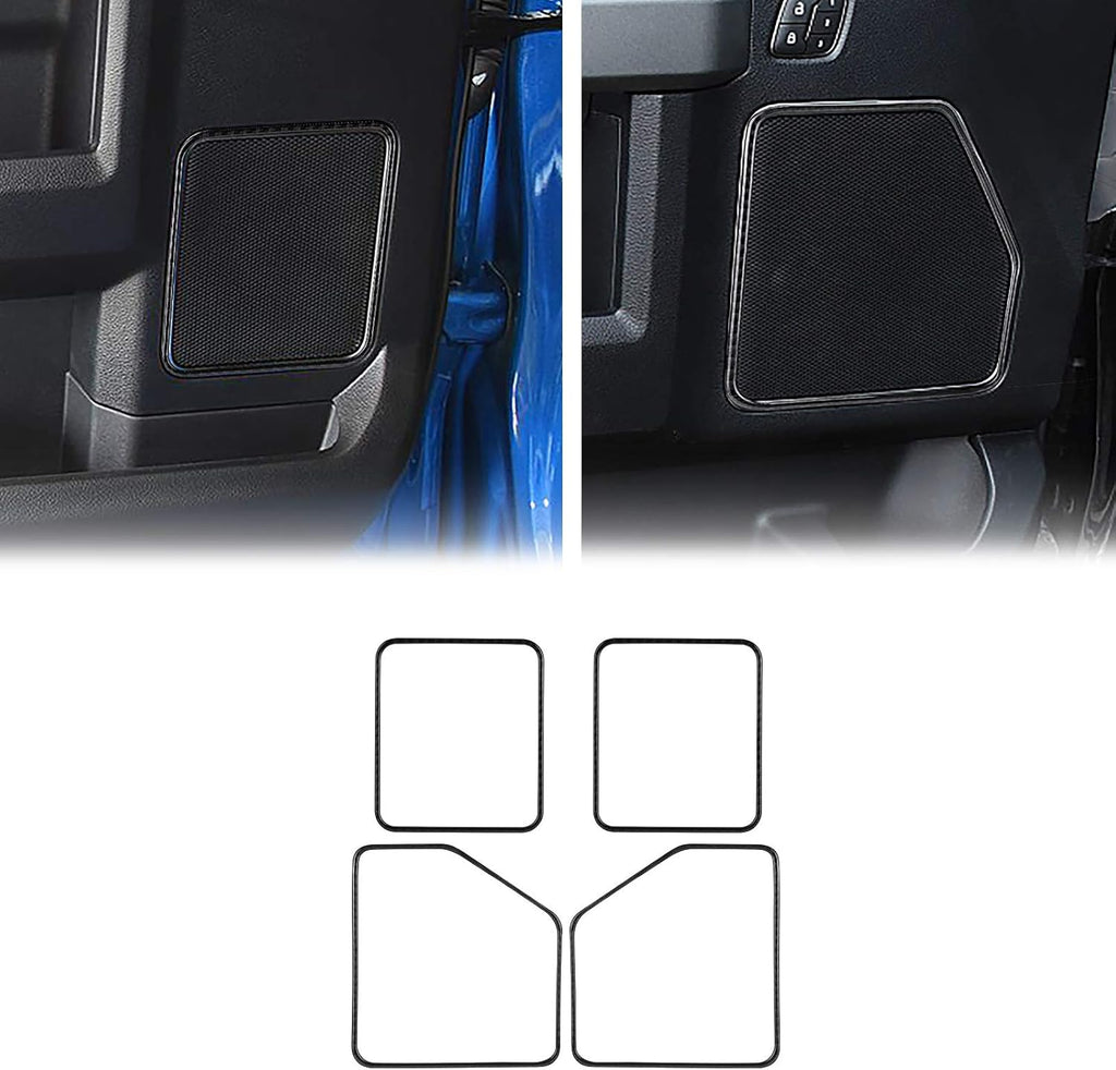 Carbon Fiber Door Loudspeaker Frame Trim Cover 4PCS J12997