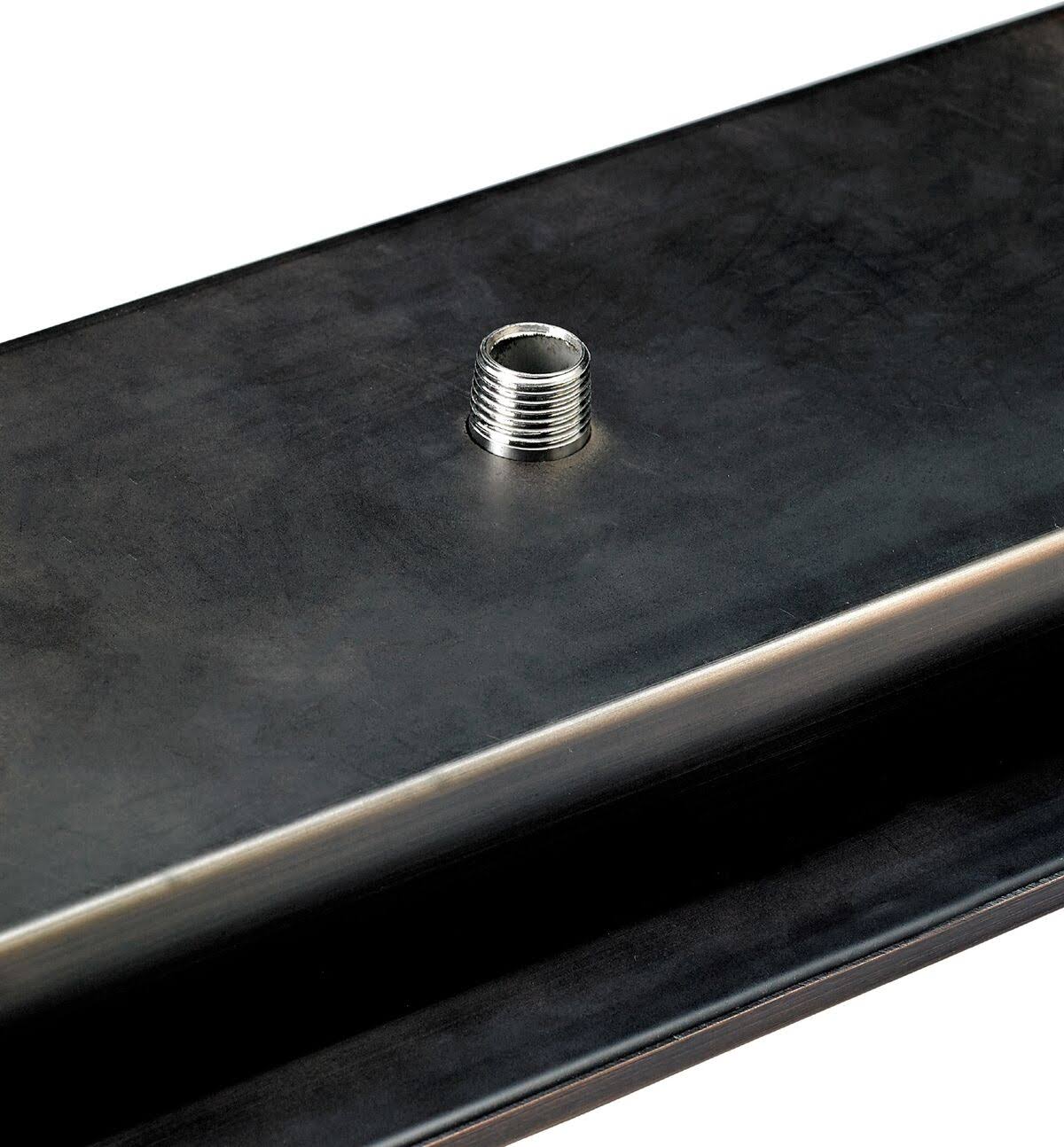 Oil Rubbed Bronze Trough Pan Natural Gas Fire Pit Kit T4185