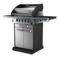 3-Burner Propane Gas Grill in Stainless Steel with Cabinet Trolley and Wok Burner G7503