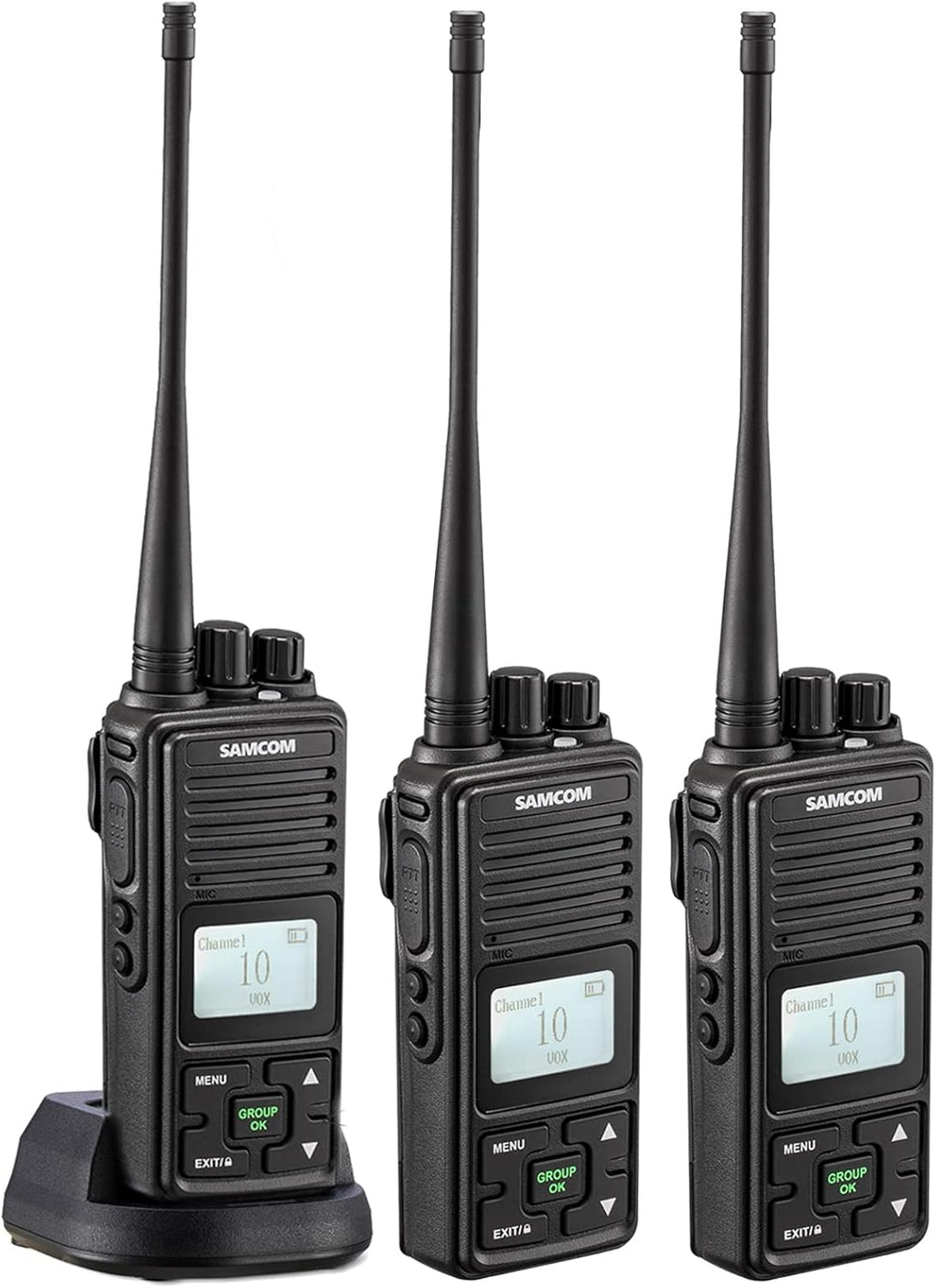 2 Pack 2 Way Radio 3000mAh Rechargeable UHF Walkie Talkie Q4039