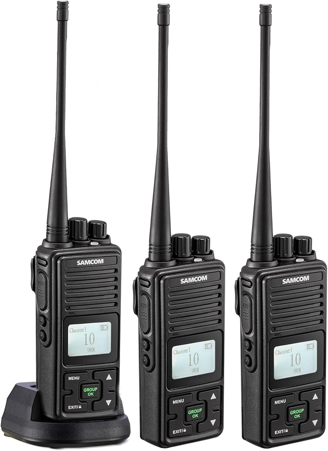2 Pack 2 Way Radio 3000mAh Rechargeable UHF Walkie Talkie Q4039