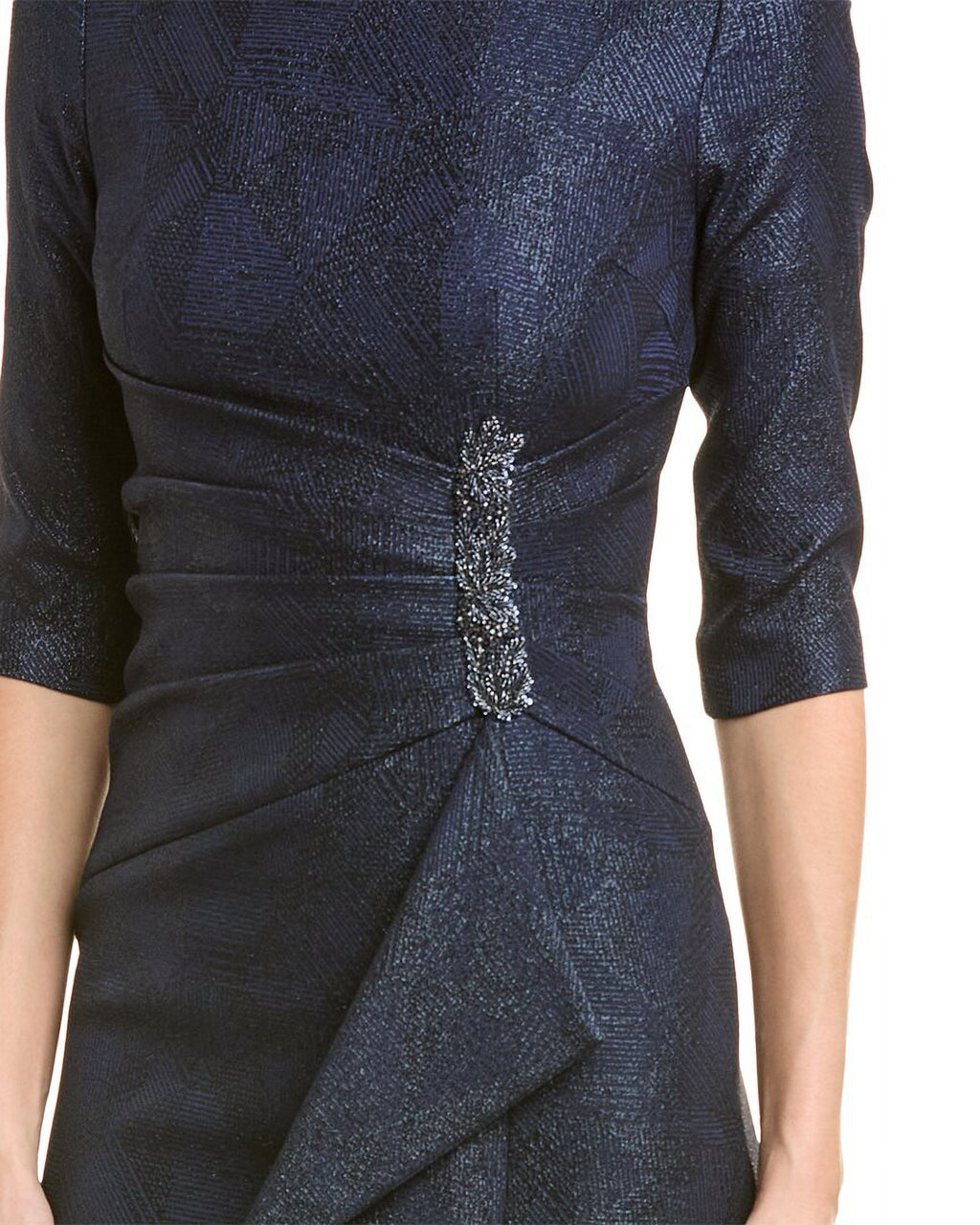 Blue Jacquard Gown G6893