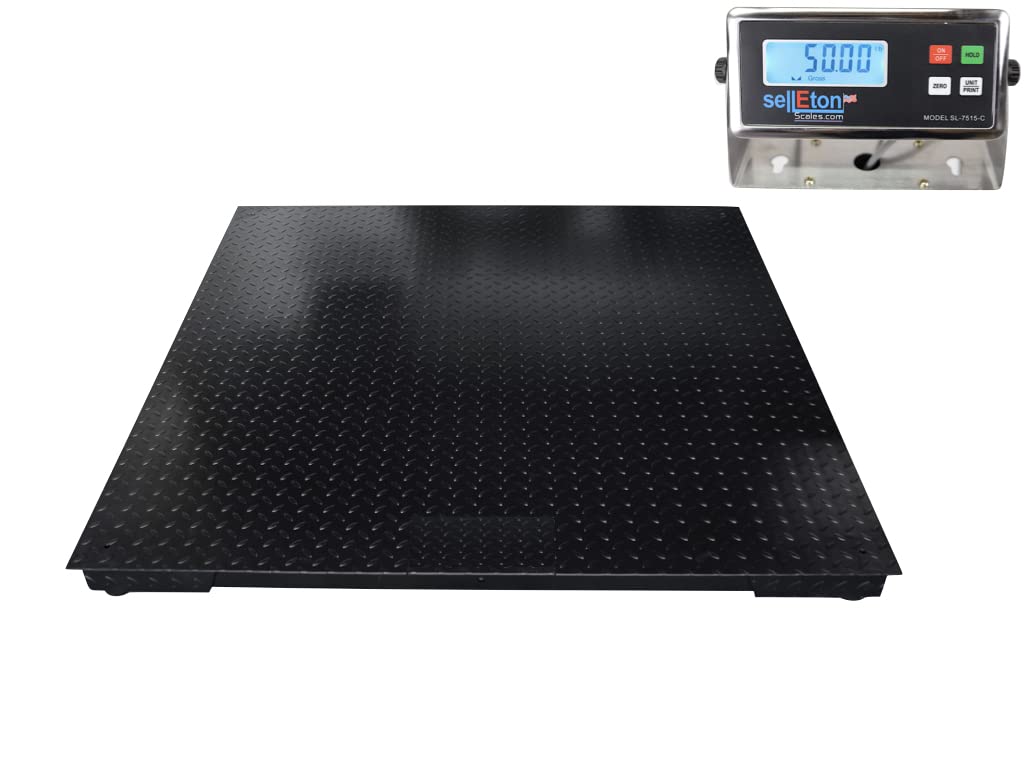 Non-NTEP Floor Scales with Metal Digital Indicator, 1000 lbs x 0.2 lb U7119