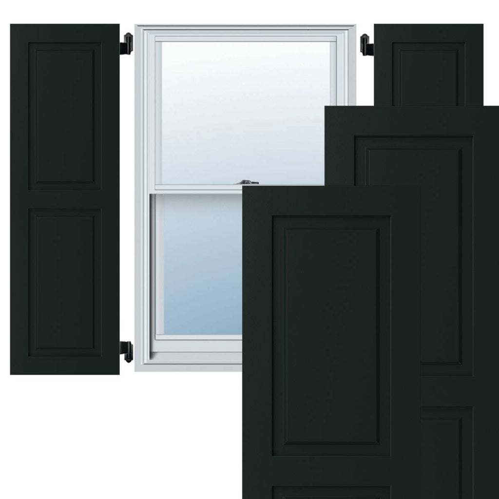 Black Forest Green Exterior Composite Raised Panel Shutters E554567