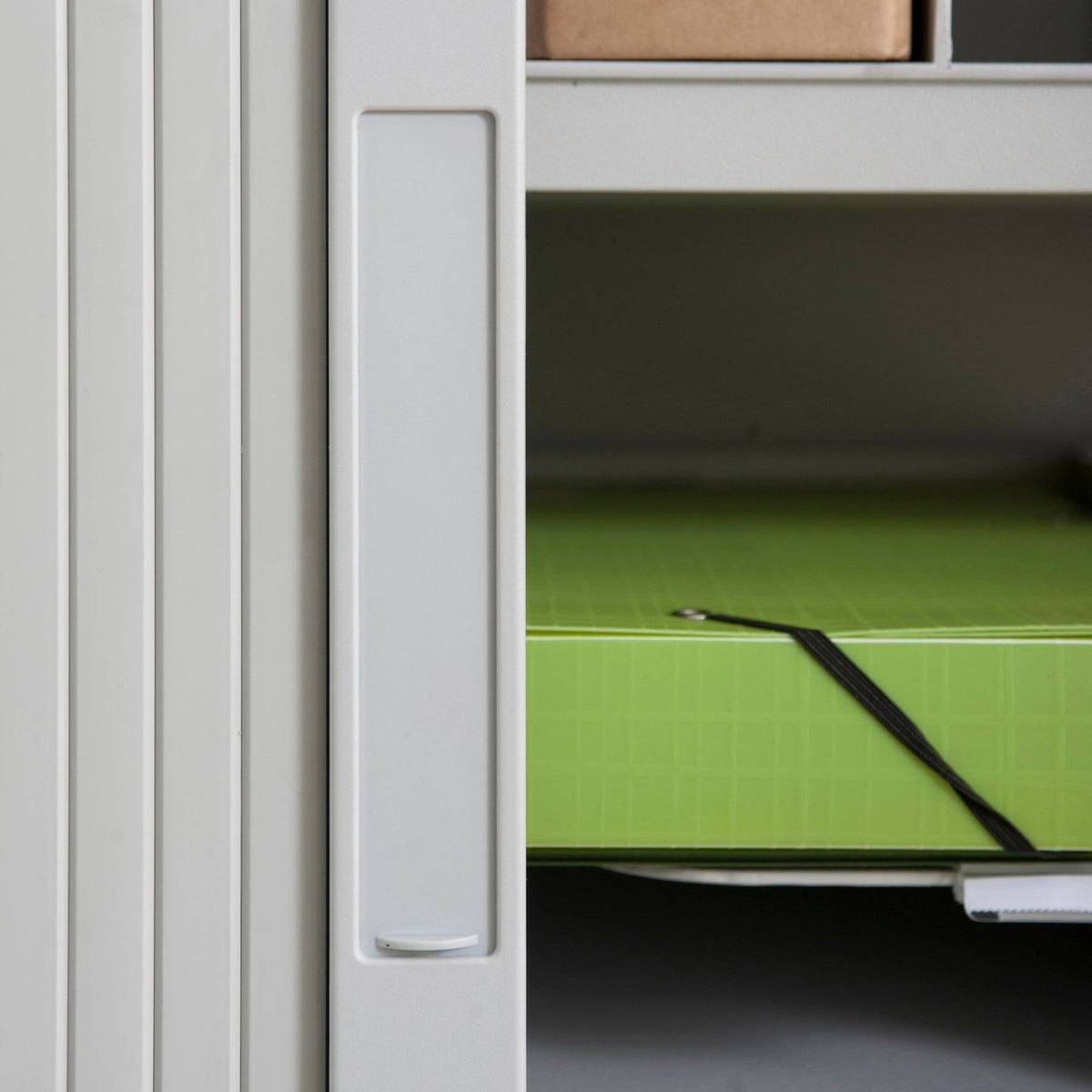 Black Tall Storage Cabinet with Two Shelves O2793