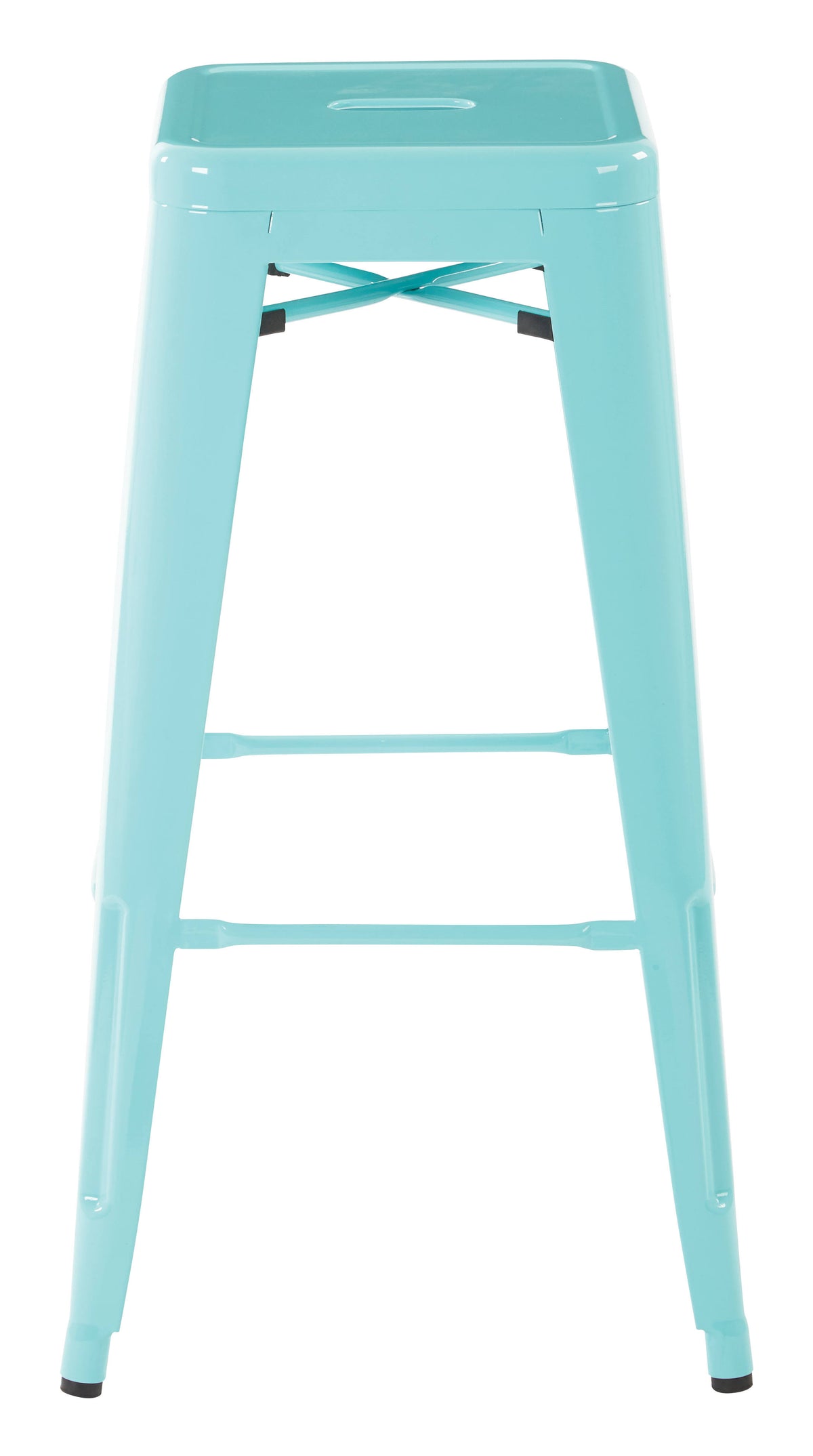 Green Steel Backless Barstool (4-Pack) E700