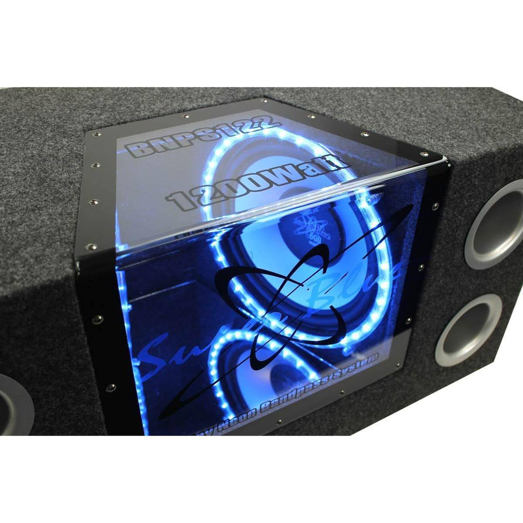12x22 1200W Car Audio Subwoofer with Box and 1500W Mono Amp with Amp Kit W489810