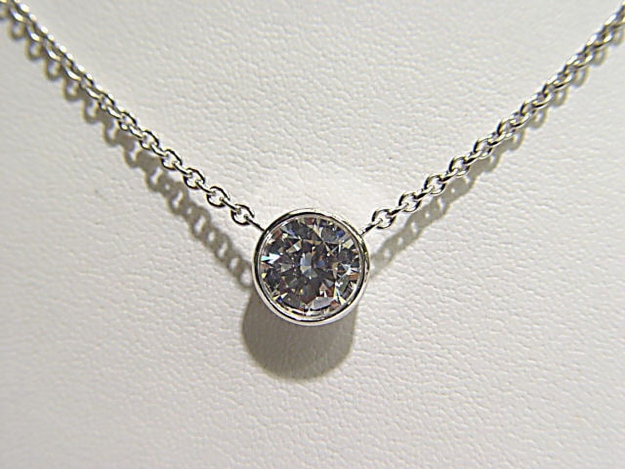 Bezel Set Diamond Pendant Chain A709847