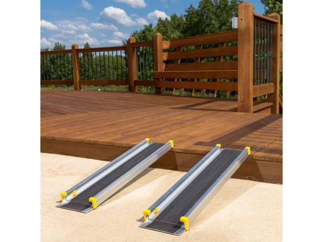 5' Adjustable Wheelchair Telescoping Track Ramps U4601