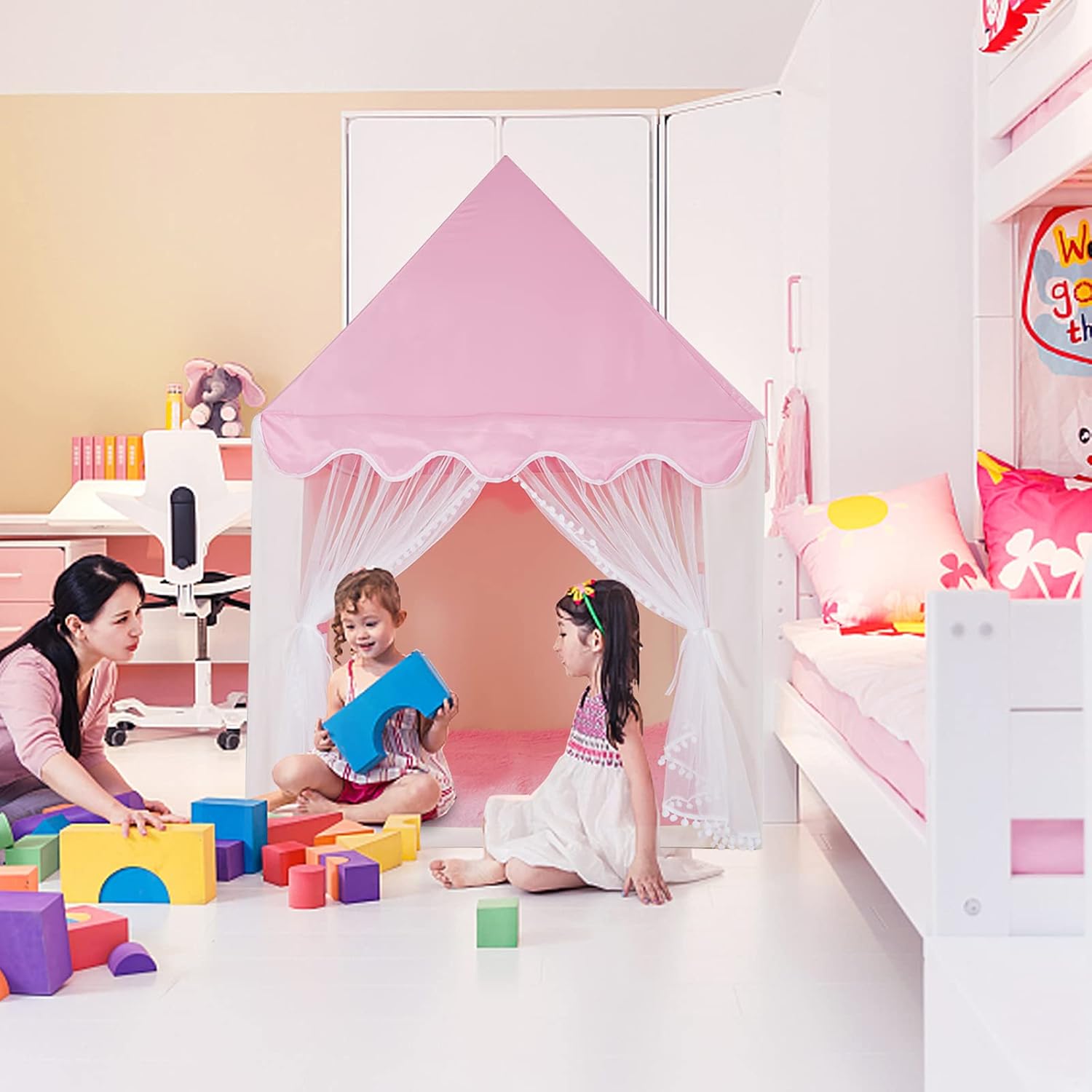 Pink Princess Castle Play Tent for Girls R462