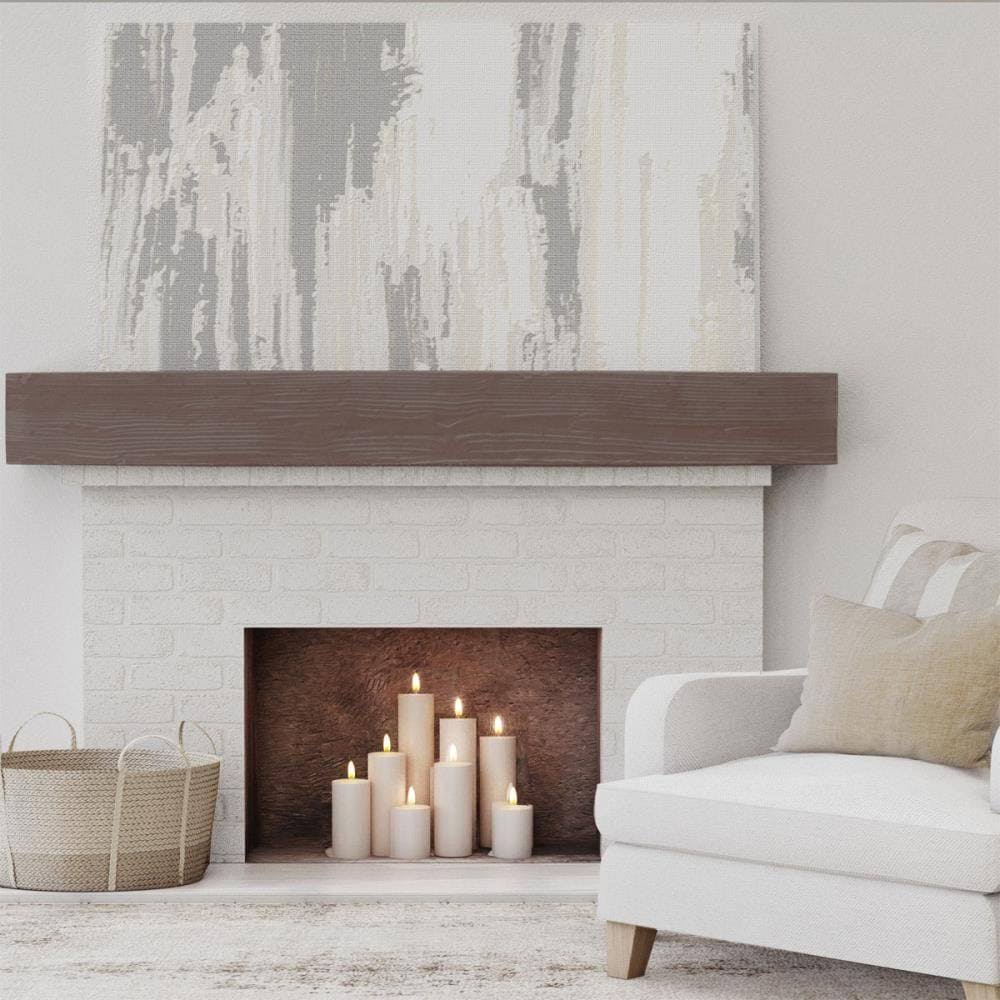 Sandblasted Faux Wood Fireplace Mantel U824918